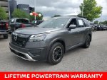 2025 Nissan Pathfinder Rock Creek — Gun Metallic exterior view 2, for sale at Downtown Nashville Nissan in Nashville, TN