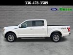 2018 Ford F-150 Lariat — White Platinum Clearcoat Metallic exterior view 3, for sale at Green Ford in Greensboro, NC