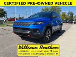 2022 Jeep Compass Trailhawk — Laser Blue primary exterior view, for sale at Williams Brothers Dodge Chrysler Jeep Ram of Dundee in Dundee, MI