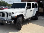 2018 Jeep Wrangler Unlimited Sahara — Bright White Clearcoat exterior view 3, for sale at Velocity Auto Source in RICHMOND, KY