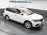 2019 Nissan Pathfinder SL — Pearl White exterior view 3, for sale at McGrath Ford in Hiawatha, IA