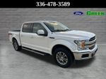 2018 Ford F-150 Lariat — White Platinum Clearcoat Metallic exterior view 8, for sale at Green Ford in Greensboro, NC