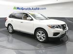 2019 Nissan Pathfinder SL — Pearl White exterior view 2, for sale at McGrath Ford in Hiawatha, IA