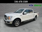 2018 Ford F-150 Lariat — White Platinum Clearcoat Metallic primary exterior view, for sale at Green Ford in Greensboro, NC