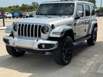 2022 Jeep Wrangler Unlimited Sahara High Altitude — Silver exterior view 3, for sale at Velocity Auto Source in RICHMOND, KY