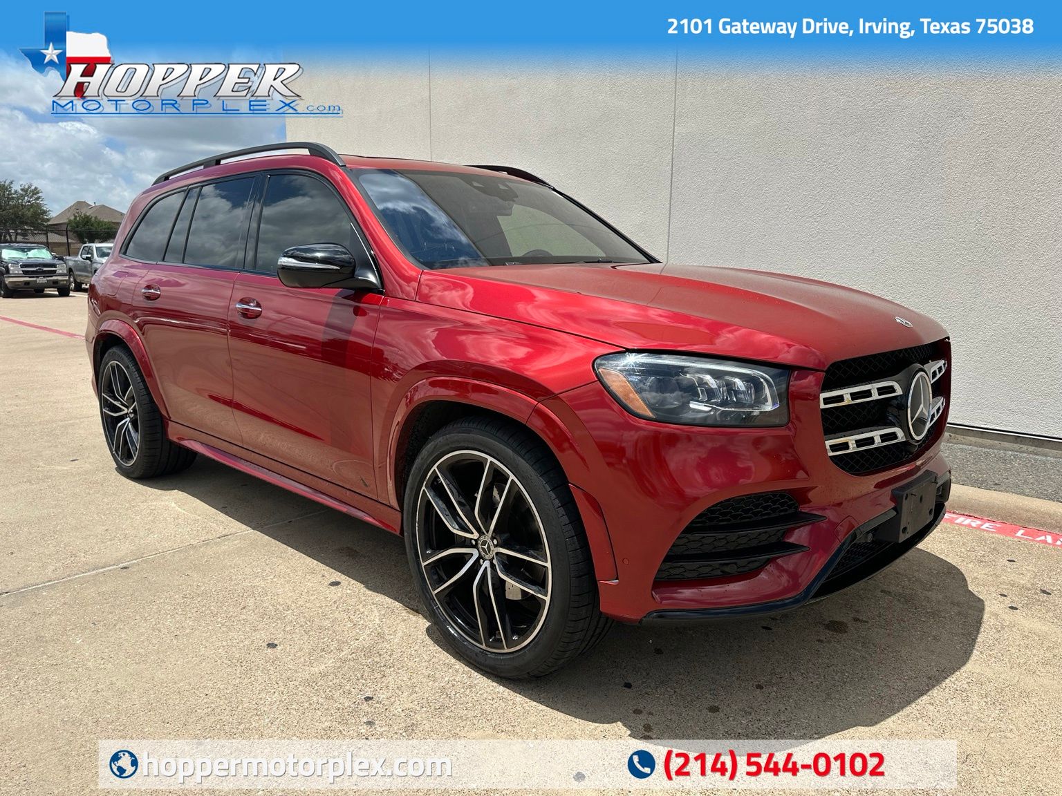 Red (Maroon) 2022 Mercedes-Benz GLS 450 4MATIC SUV / Crossover All-Wheel Drive 9-Speed Automatic