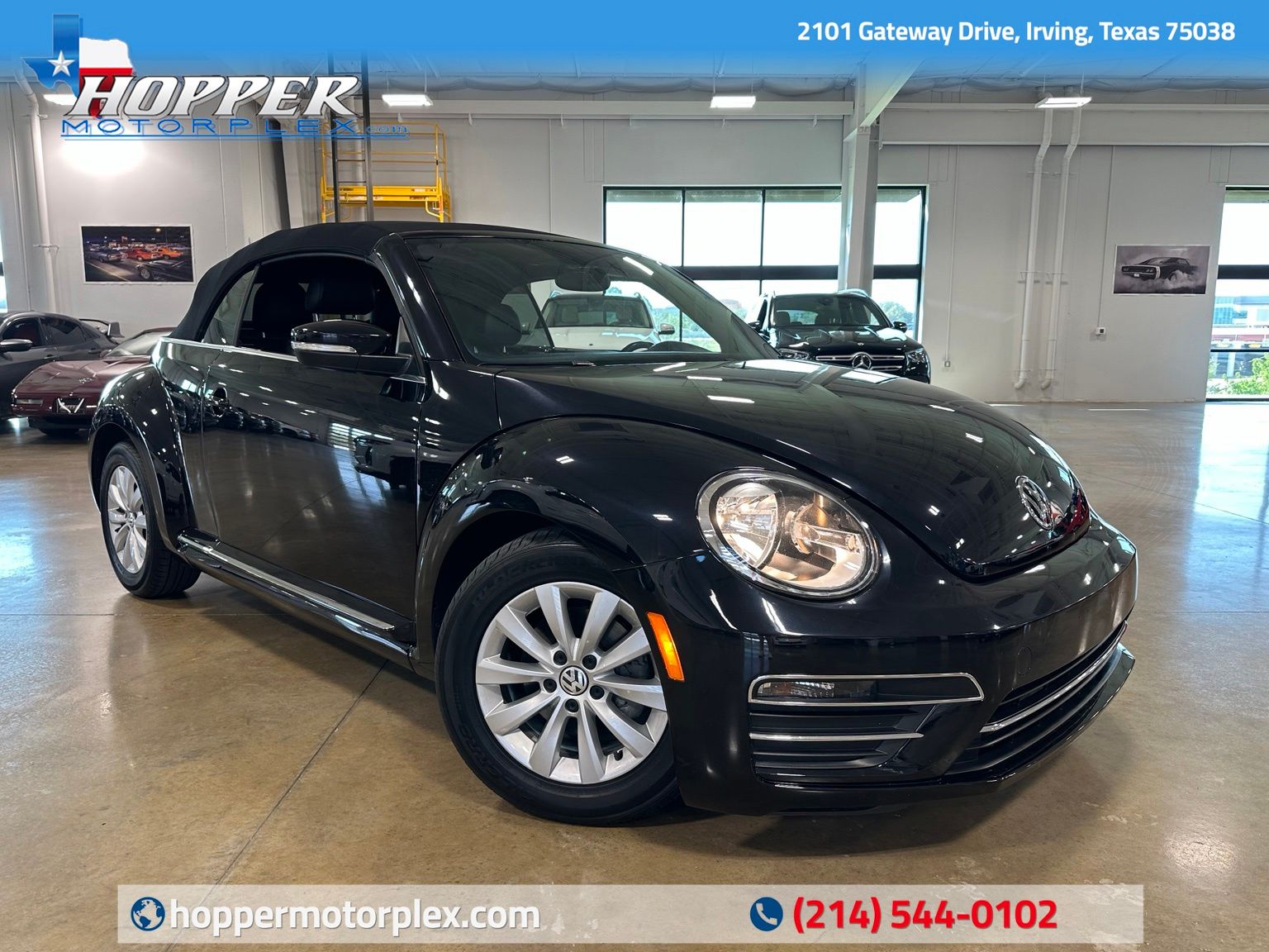 Black 2018 Volkswagen Beetle Convertible Front-Wheel Drive 6-Speed Automatic