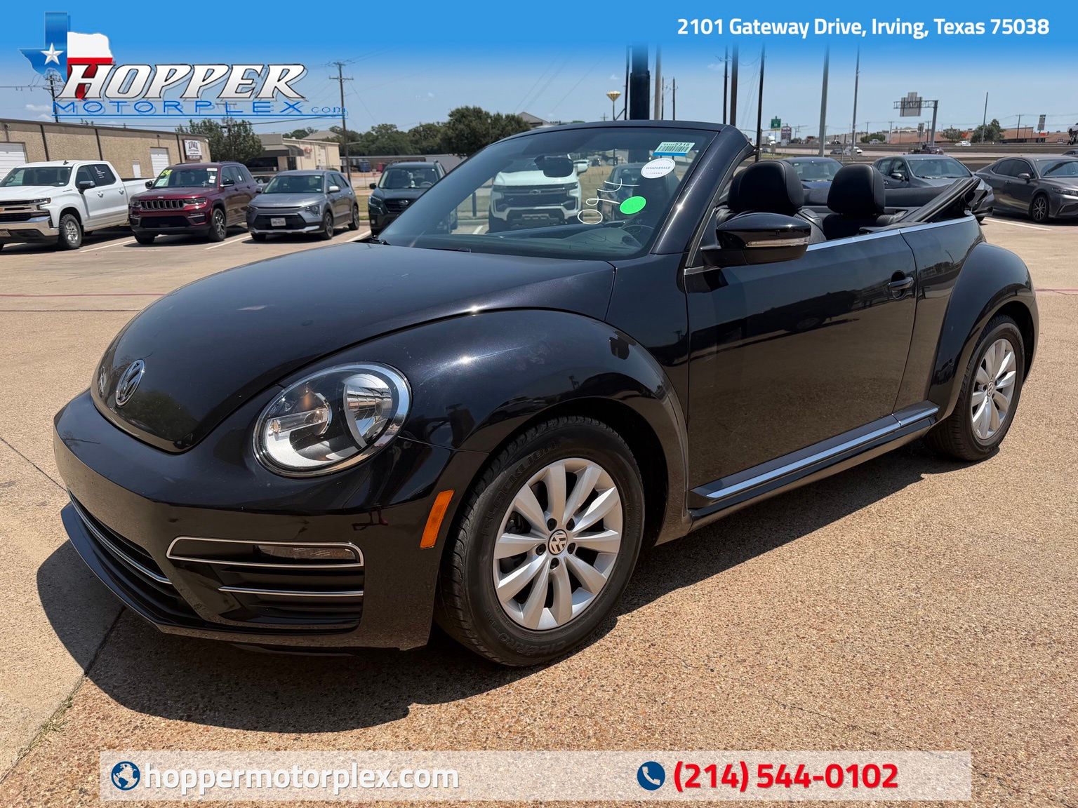 Black 2018 Volkswagen Beetle Convertible Front-Wheel Drive 6-Speed Automatic