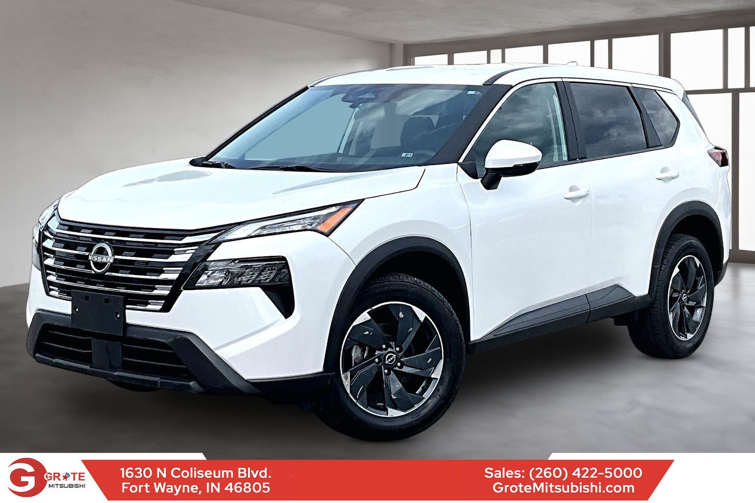 Everest White Pearl 2024 Nissan Rogue SV AWD SUV / Crossover All-Wheel Drive Continuously Variable Transmission