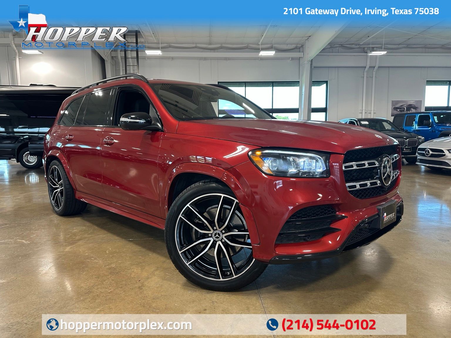 Red (Maroon) 2022 Mercedes-Benz GLS 450 4MATIC SUV / Crossover All-Wheel Drive 9-Speed Automatic