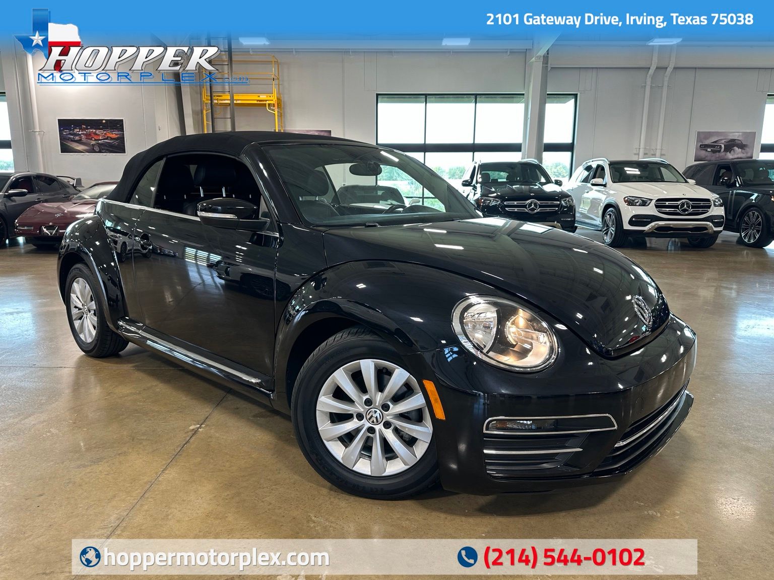 Black 2018 Volkswagen Beetle Convertible Front-Wheel Drive 6-Speed Automatic