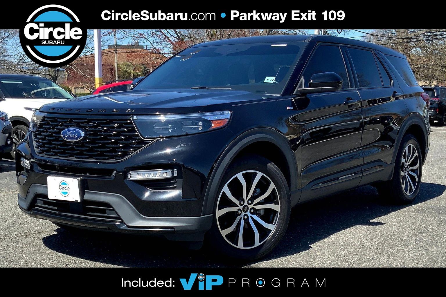 Agate Black Metallic 2022 Ford Explorer ST-Line AWD SUV / Crossover All-Wheel Drive Automatic