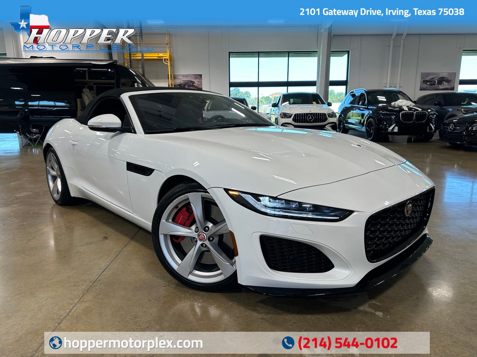 White 2022 Jaguar F-TYPE Convertible Rear-Wheel Drive 8-Speed Automatic