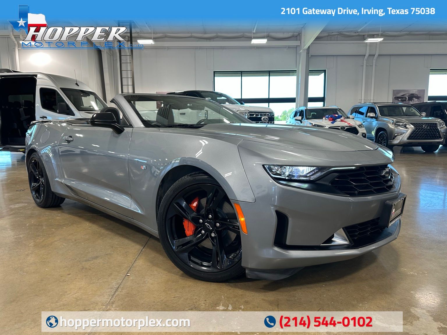 Sharkskin Metallic 2024 Chevrolet Camaro 1LT Convertible RWD Convertible Rear-Wheel Drive Automatic