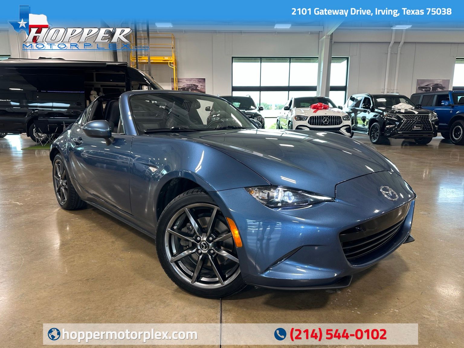 Eternal Blue Mica 2019 Mazda MX-5 Miata Convertible Rear-Wheel Drive 6-Speed Automatic