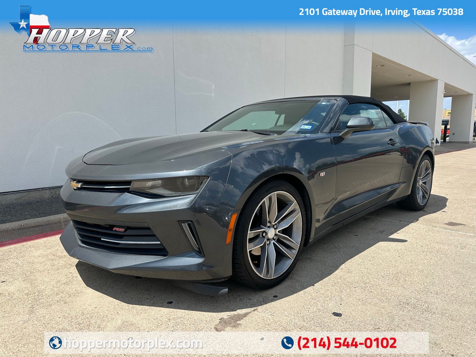 Nightfall Gray Metallic 2018 Chevrolet Camaro 1LT Convertible RWD Convertible Rear-Wheel Drive 8-Speed Automatic