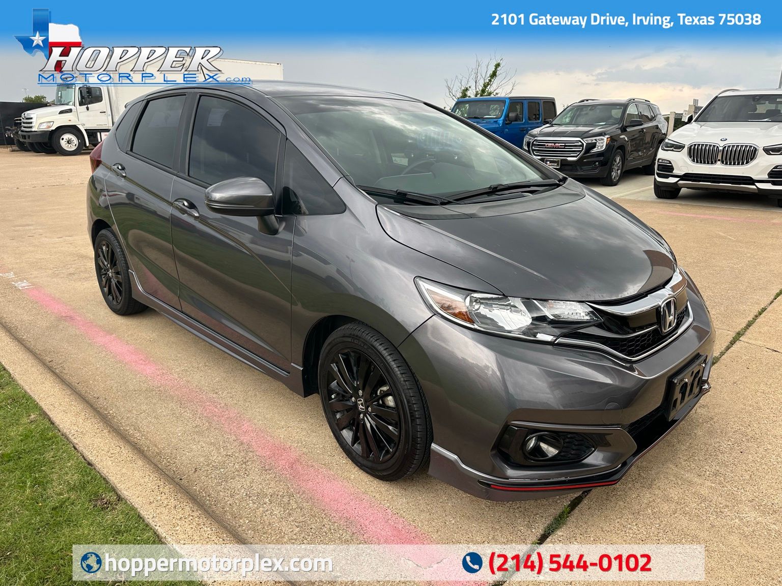 Gray 2020 Honda Fit Sport FWD Hatchback Front-Wheel Drive Continuously Variable Transmission