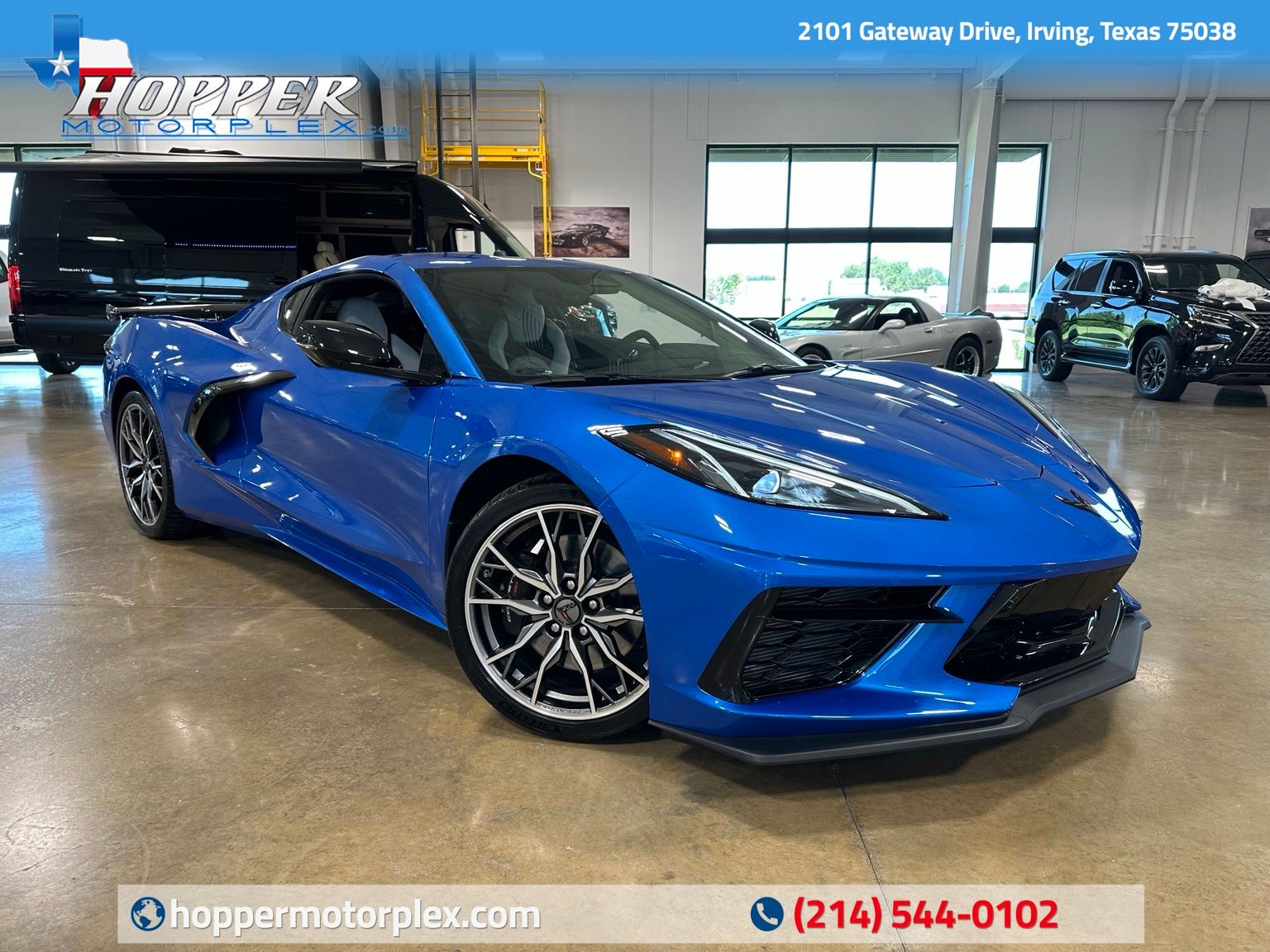 Riptide Blue Metallic 2025 Chevrolet Corvette Coupe Rear-Wheel Drive 8-Speed Dual Clutch