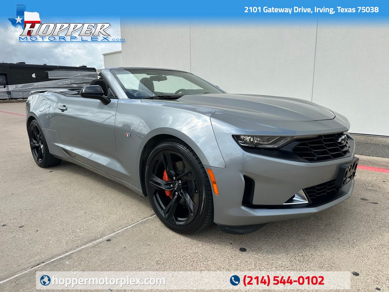 Sharkskin Metallic 2024 Chevrolet Camaro 1LT Convertible RWD Convertible Rear-Wheel Drive Automatic
