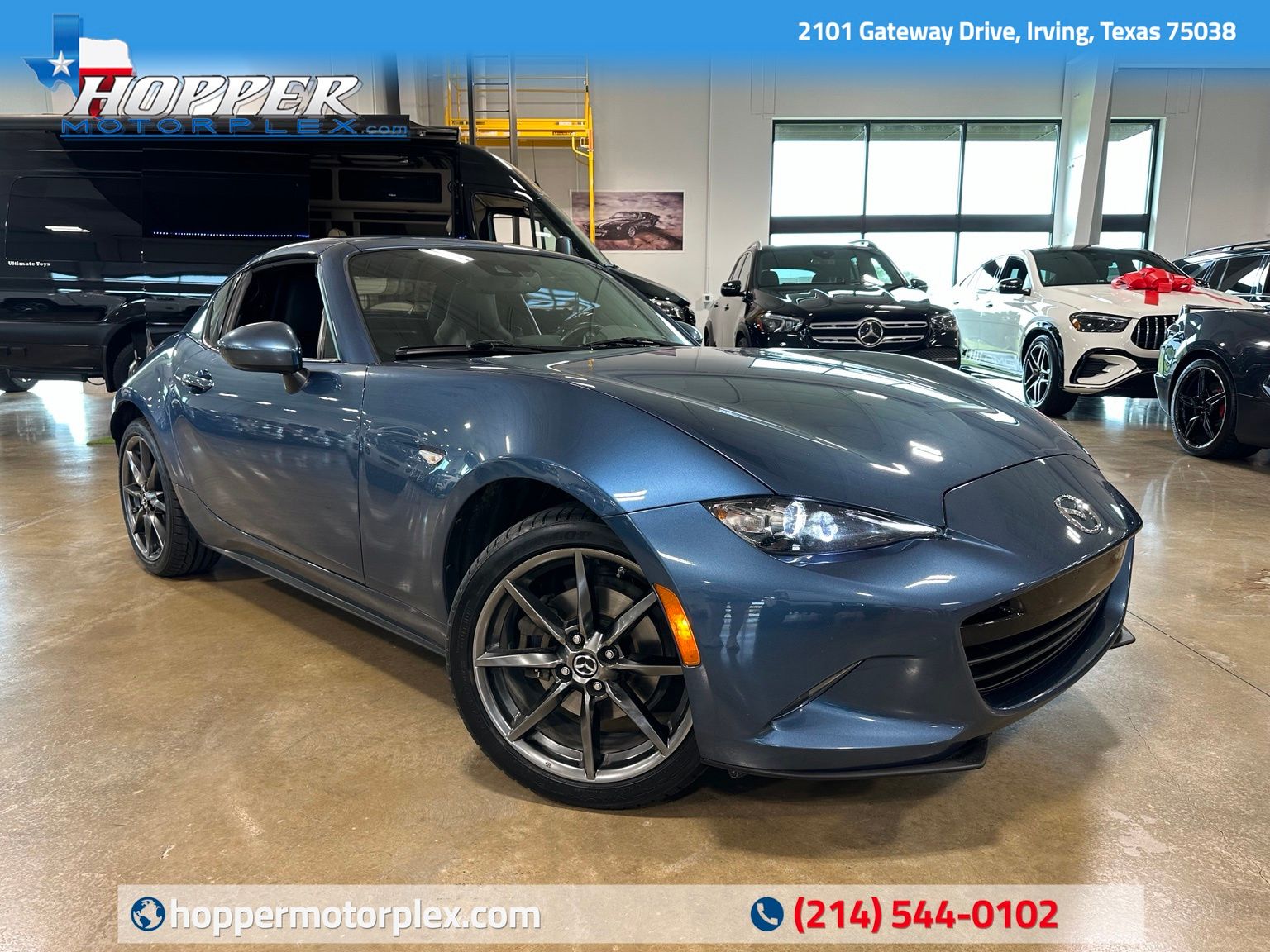 Eternal Blue Mica 2019 Mazda MX-5 Miata Convertible Rear-Wheel Drive 6-Speed Automatic