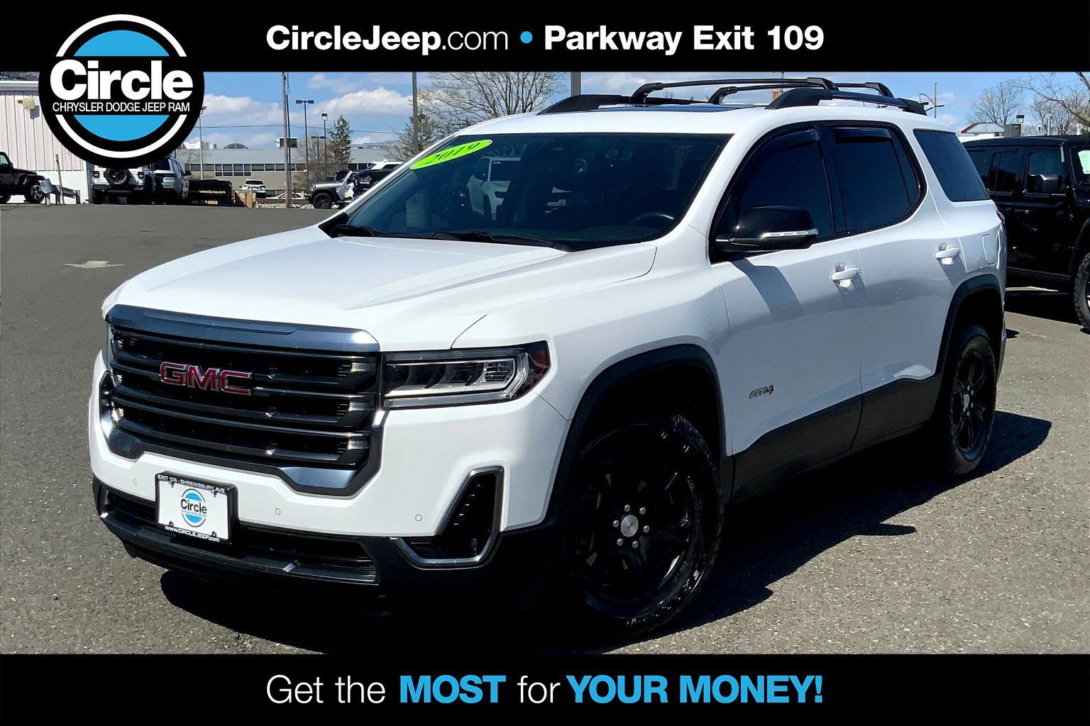 Summit White 2020 GMC Acadia AT4 AWD SUV / Crossover Four-Wheel Drive 9-Speed Automatic