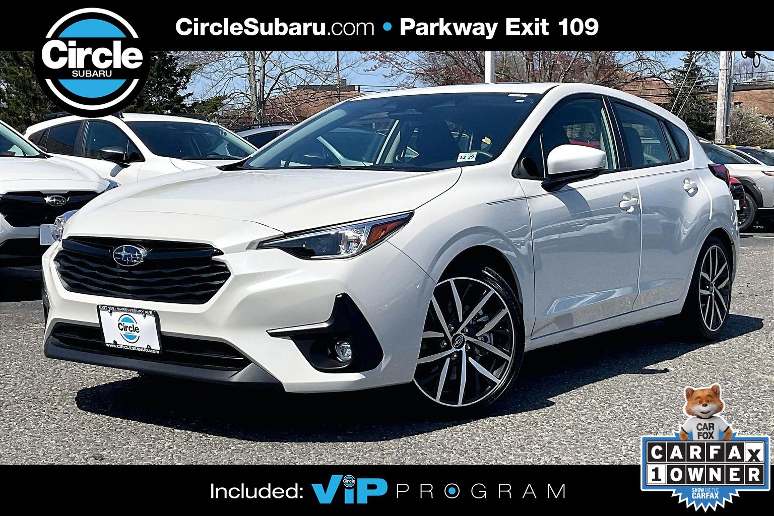 Crystal White Pearl 2024 Subaru Impreza Sport AWD Wagon All-Wheel Drive Continuously Variable Transmission