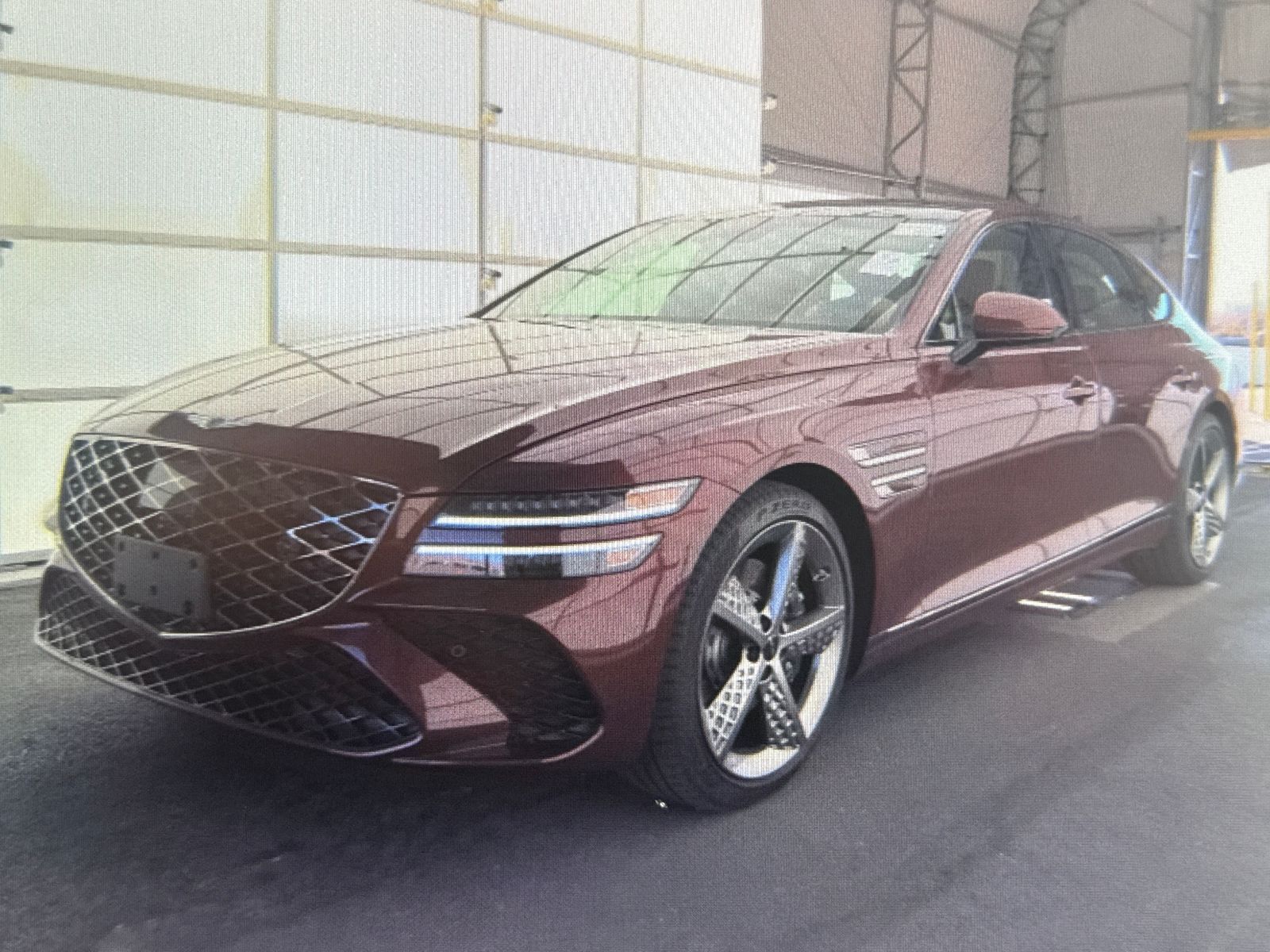 Red 2026 Genesis G80 3.5T Sport Prestige AWD Sedan All-Wheel Drive 8-Speed Automatic