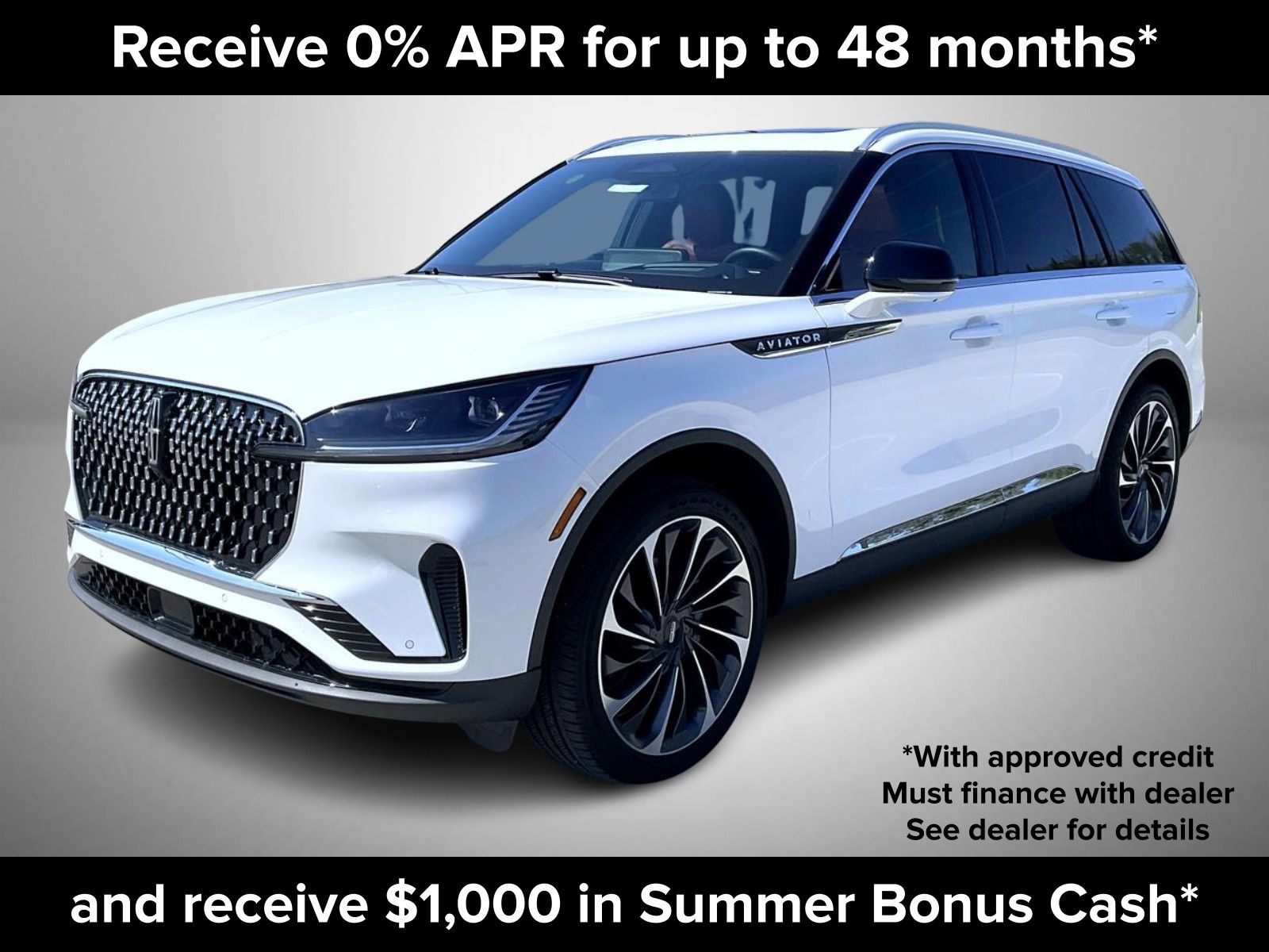 Pristine White Metallic Tri-Coat 2026 Lincoln Aviator SUV / Crossover All-Wheel Drive Automatic