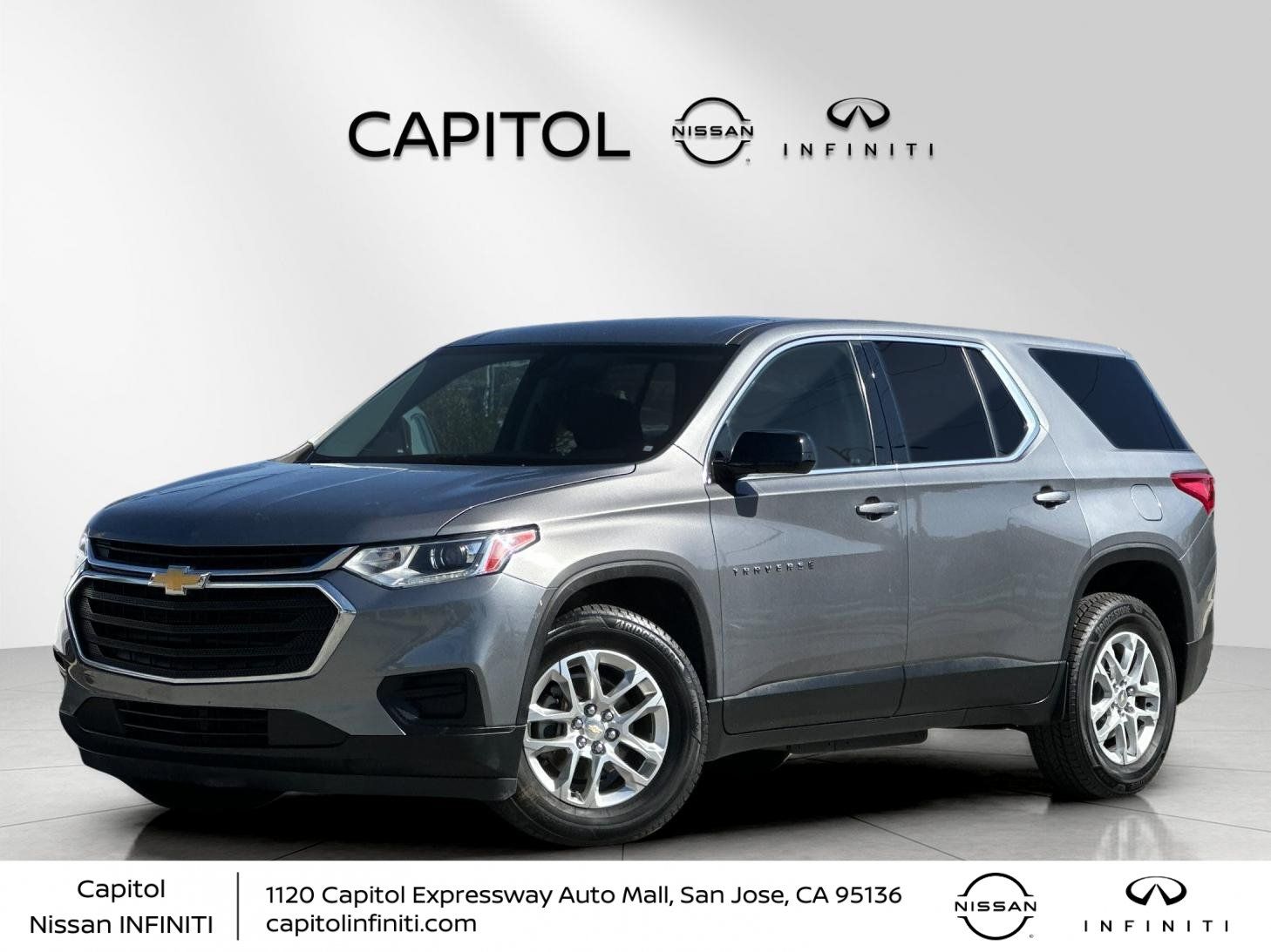 Gray (Satin Steel Metallic) 2019 Chevrolet Traverse SUV / Crossover Four-Wheel Drive 9-Speed Automatic