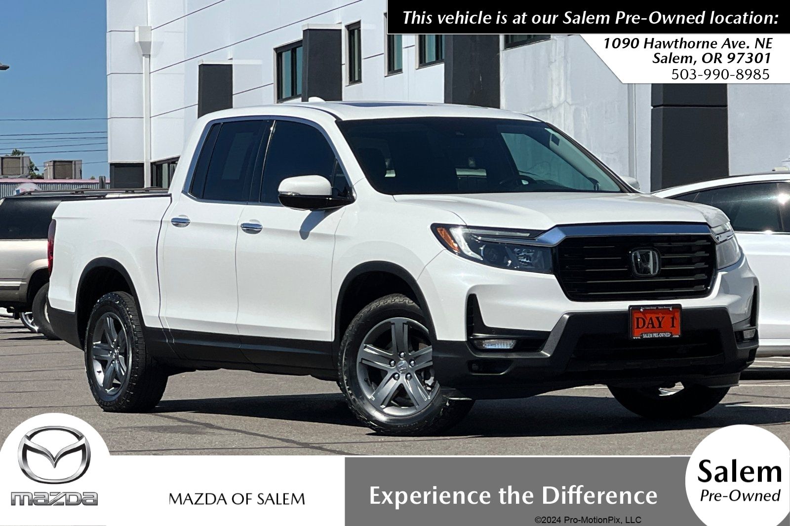 White 2022 Honda Ridgeline RTL-E AWD Pickup Truck All-Wheel Drive 9-Speed Automatic