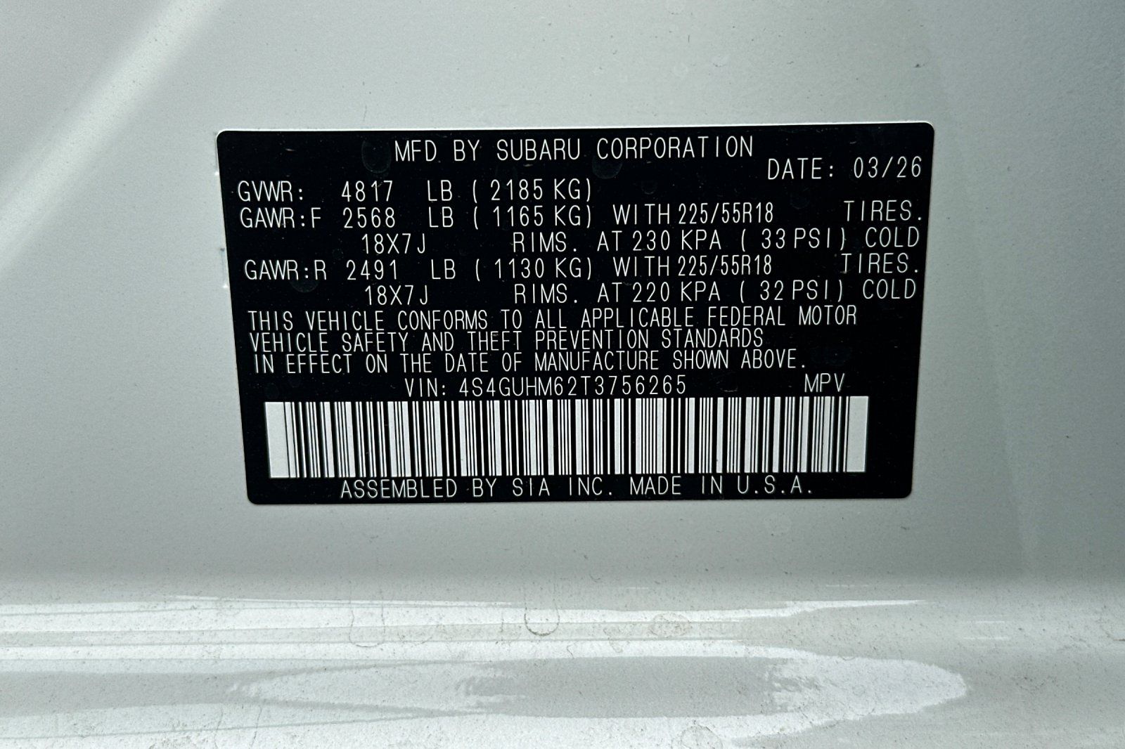 New 2026 White Subaru Limited image 35