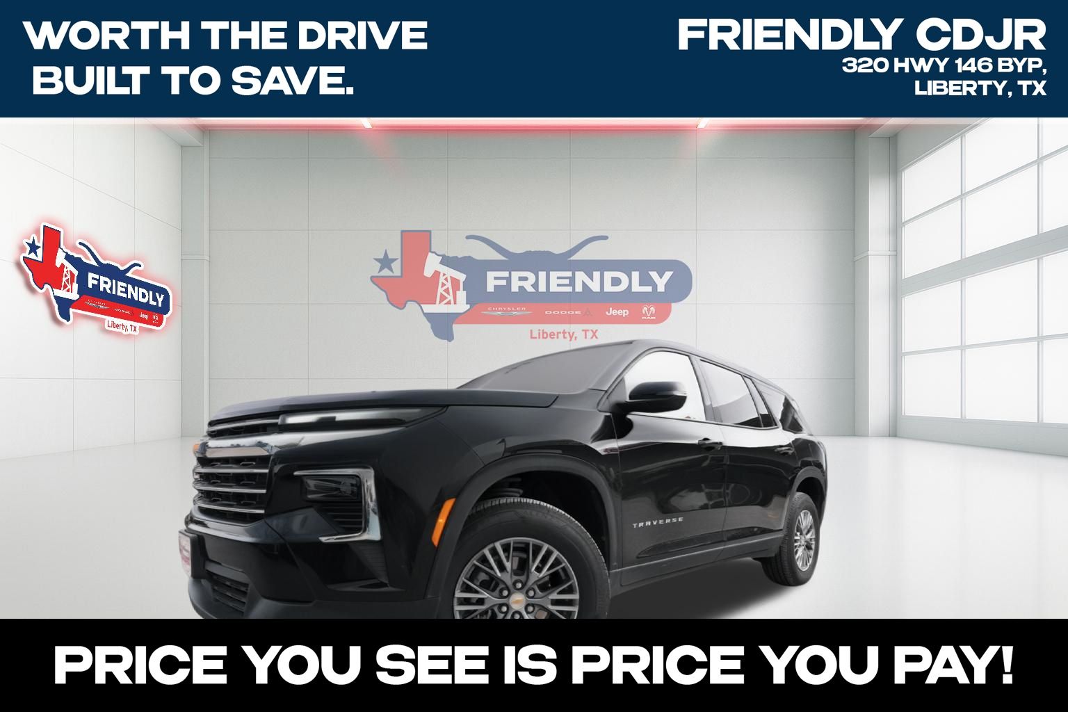 Mosaic Black Metallic 2025 Chevrolet Traverse LT FWD SUV / Crossover Front-Wheel Drive 8-Speed Automatic