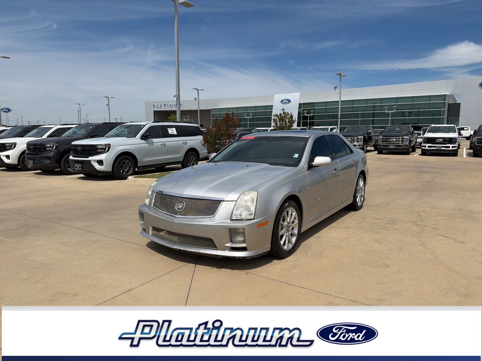 Gray (Light Platinum) 2006 Cadillac STS-V RWD Sedan Rear-Wheel Drive 6-Speed Automatic Overdrive
