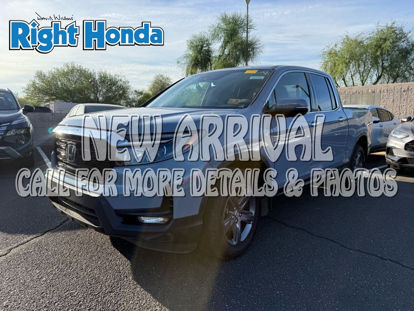 Gray 2023 Honda Ridgeline Pickup Truck All-Wheel Drive 9-Speed Automatic