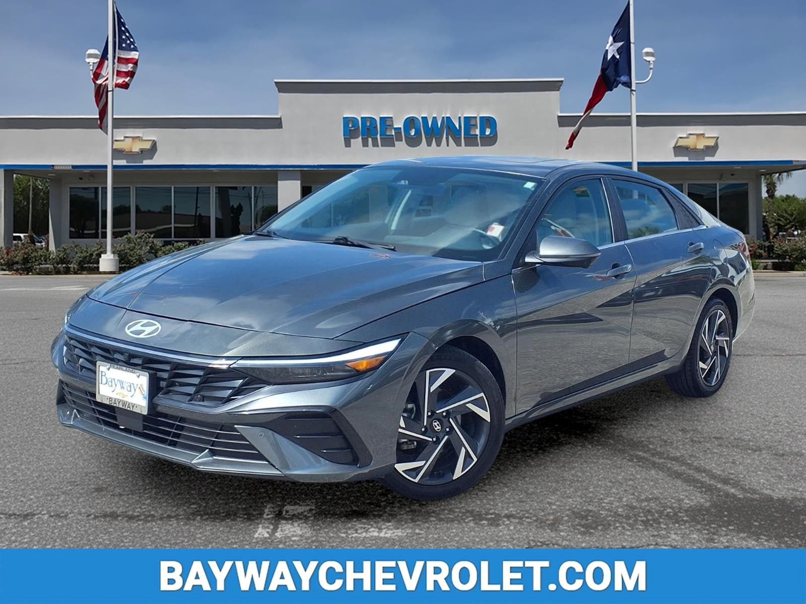 Amazon Gray 2024 Hyundai Elantra Sedan Front-Wheel Drive Continuously Variable Transmission