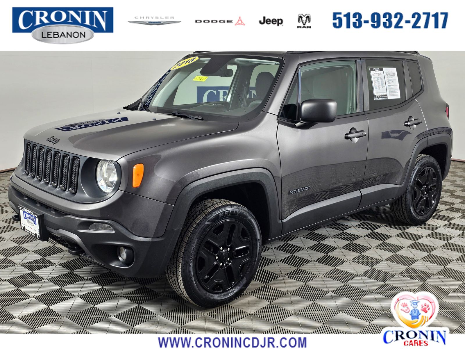 Gray (Granite Crystal Metallic Clearcoat) 2018 Jeep Renegade Sport 4WD SUV / Crossover Four-Wheel Drive 9-Speed Automatic