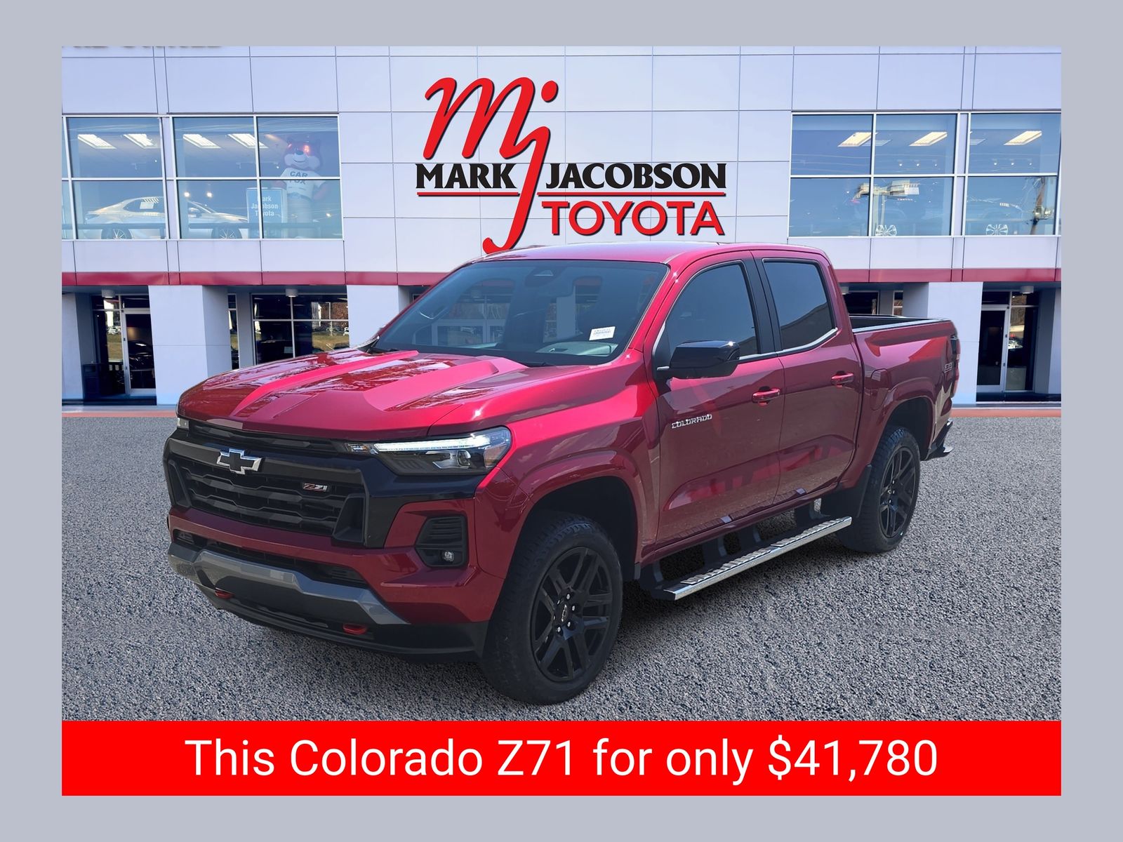 Radiant Red Tintcoat 2025 Chevrolet Colorado Z71 Crew Cab 4WD Pickup Truck Four-Wheel Drive 8-Speed Automatic