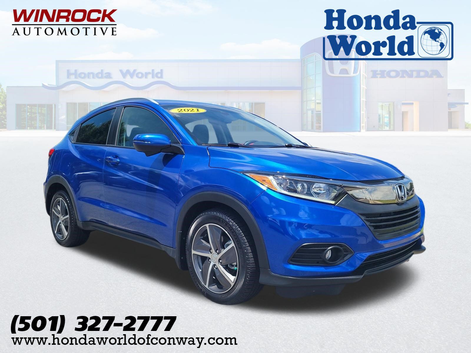 Aegean Blue Metallic 2021 Honda HR-V SUV / Crossover Front-Wheel Drive Continuously Variable Transmission
