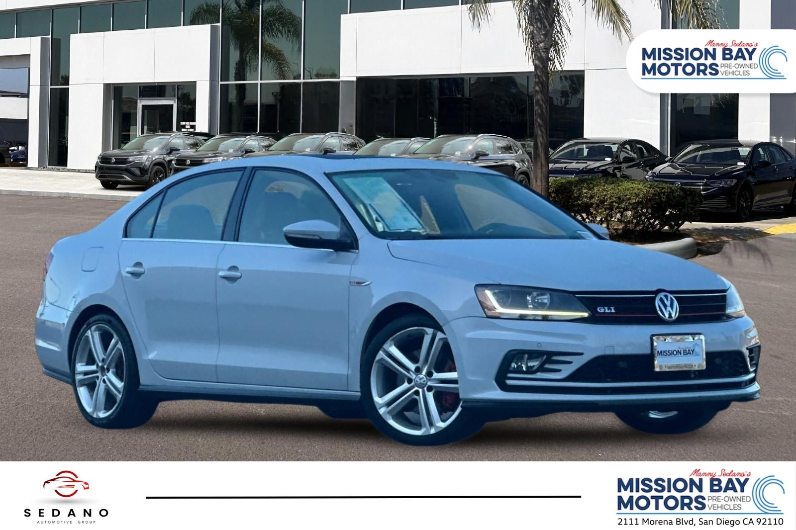White Silver Metallic 2017 Volkswagen Jetta GLI Sedan Front-Wheel Drive 6-Speed Dual Clutch