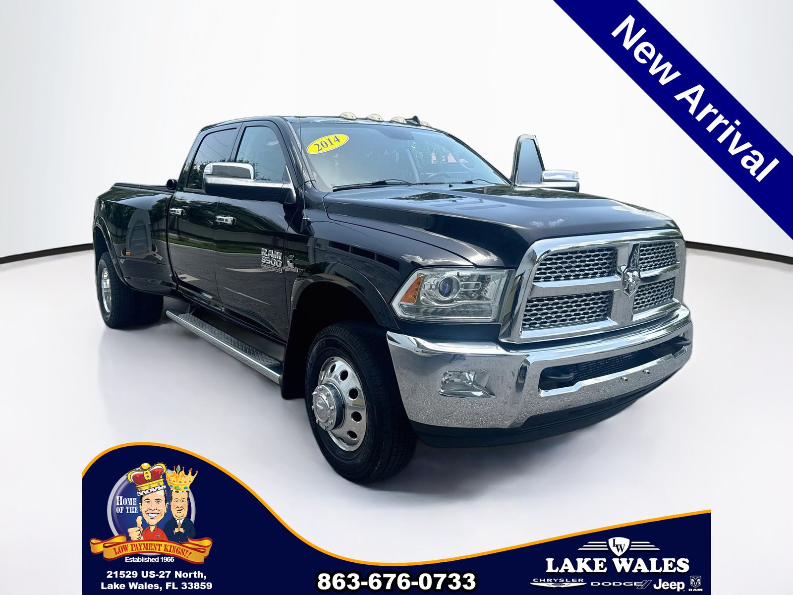 Black Clearcoat 2014 RAM 3500 Pickup Truck Four-Wheel Drive 6-Speed Automatic