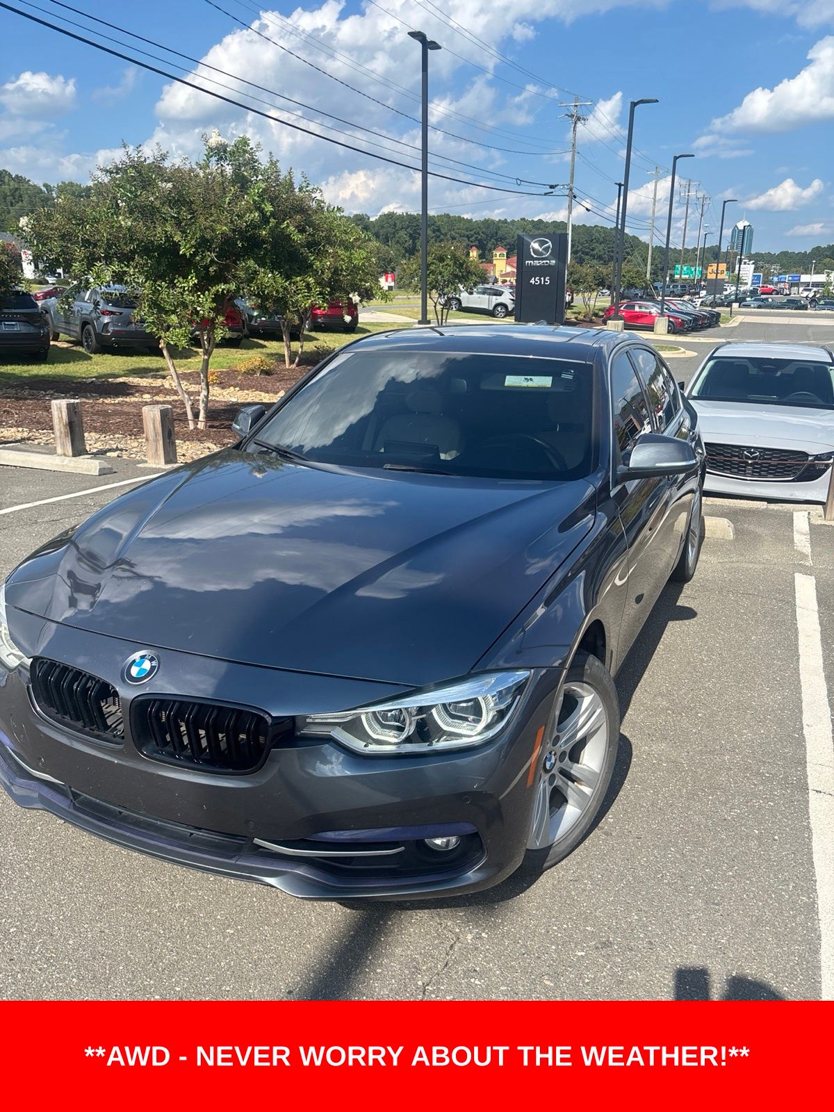 Mineral Gray Metallic 2017 BMW 3 Series Sedan All-Wheel Drive 8-Speed Automatic