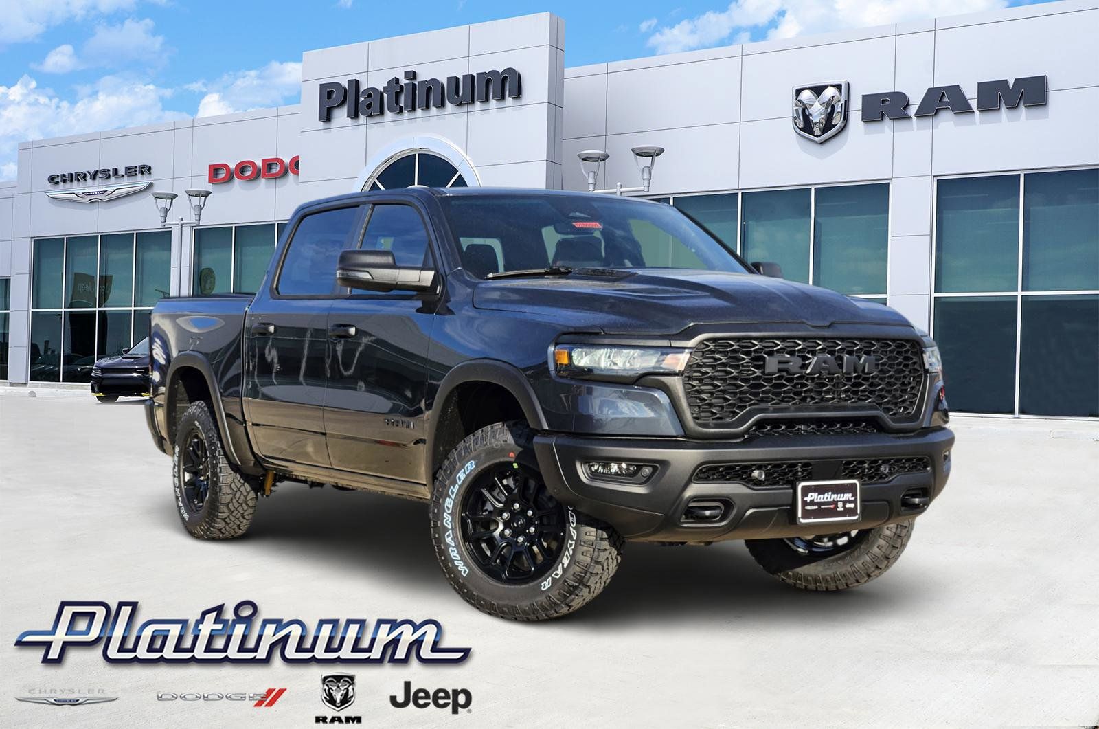 Forged Blue Metallic 2026 RAM 1500 Rebel Crew Cab 4WD Pickup Truck Four-Wheel Drive 8-Speed Automatic