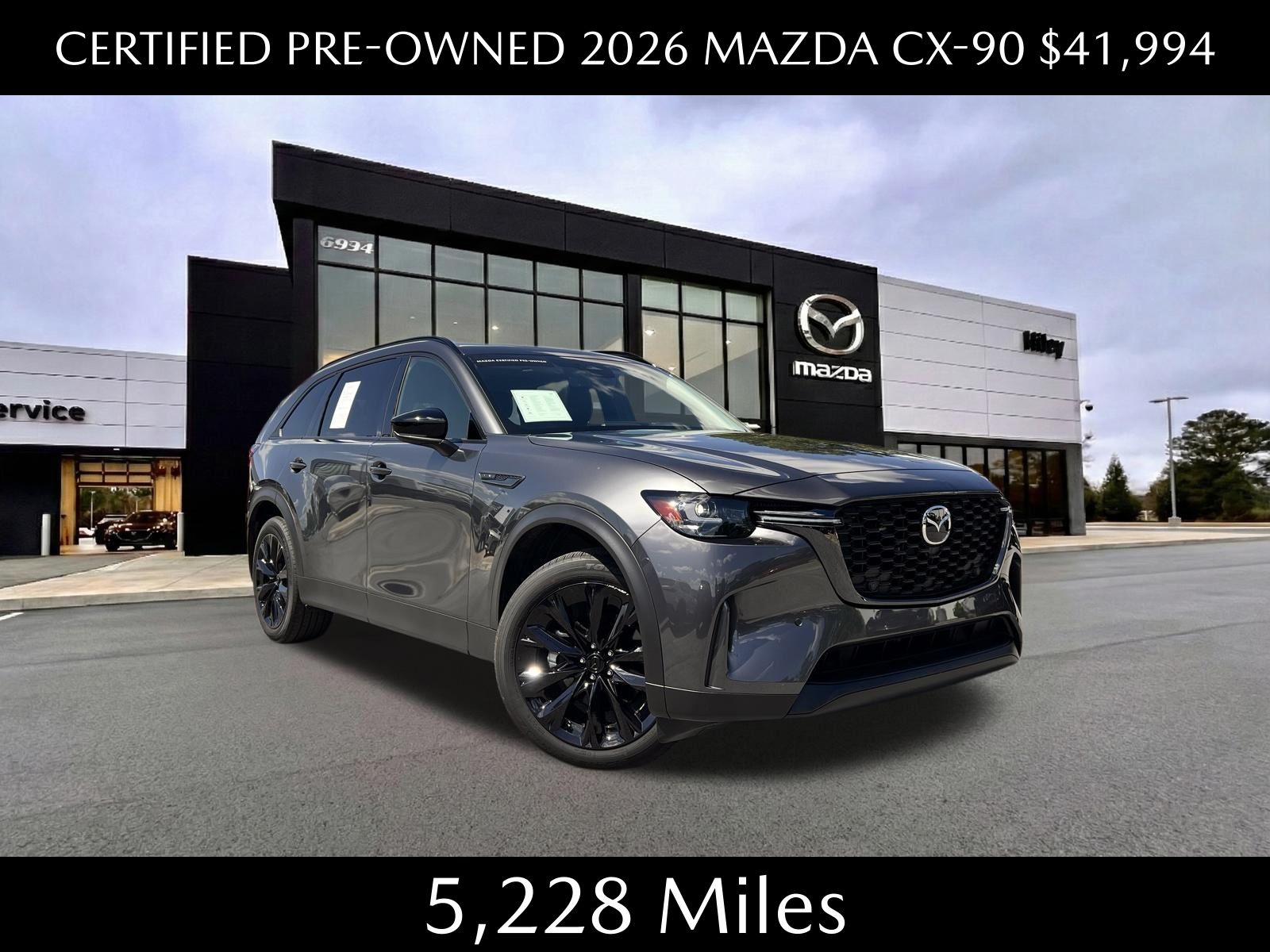 Machine Gray Metallic 2026 Mazda CX-90 3.3 Turbo Premium Sport AWD SUV / Crossover All-Wheel Drive 8-Speed Automatic