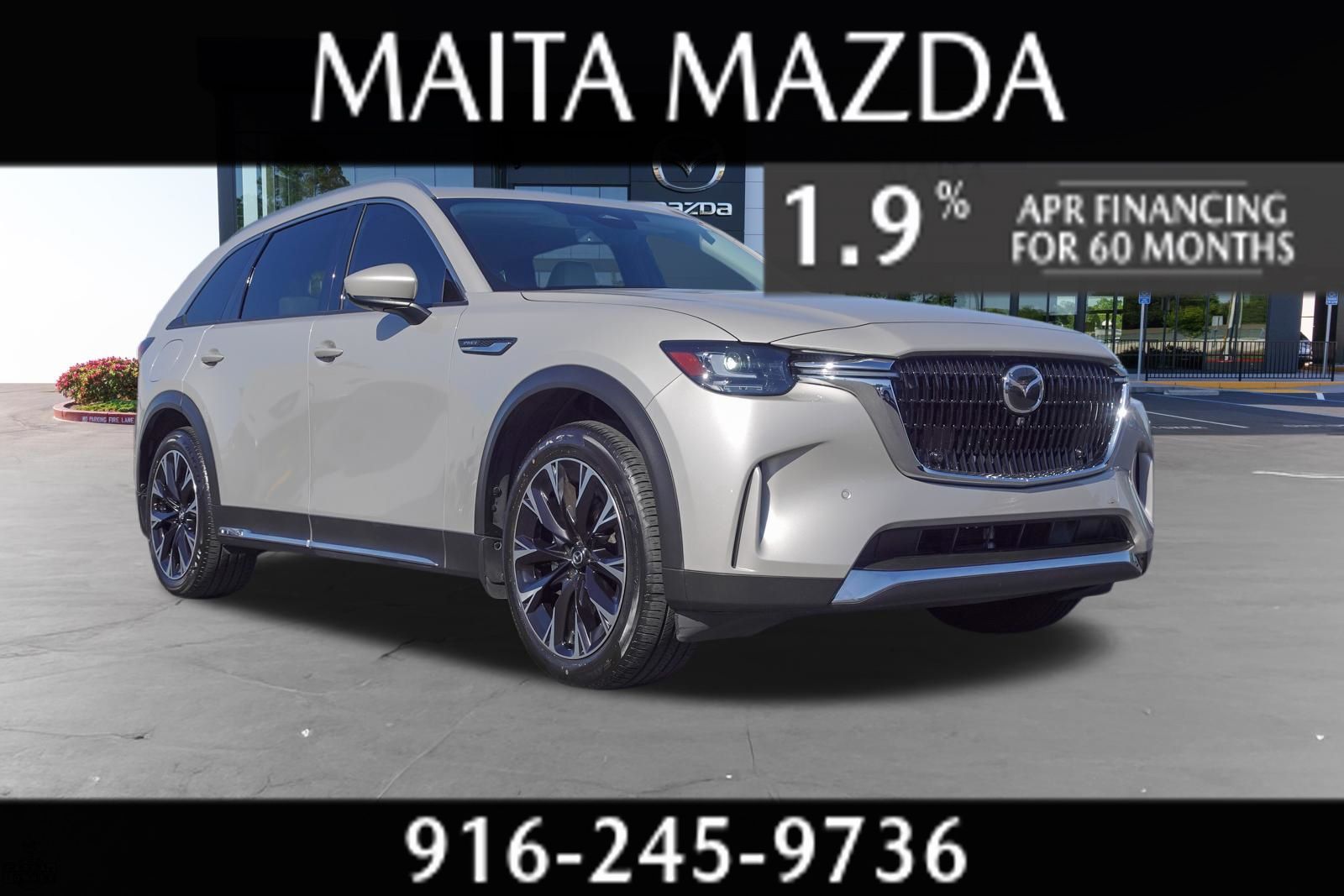 Gray (Platinum Quartz) 2024 Mazda CX-90 SUV / Crossover All-Wheel Drive 8-Speed Automatic