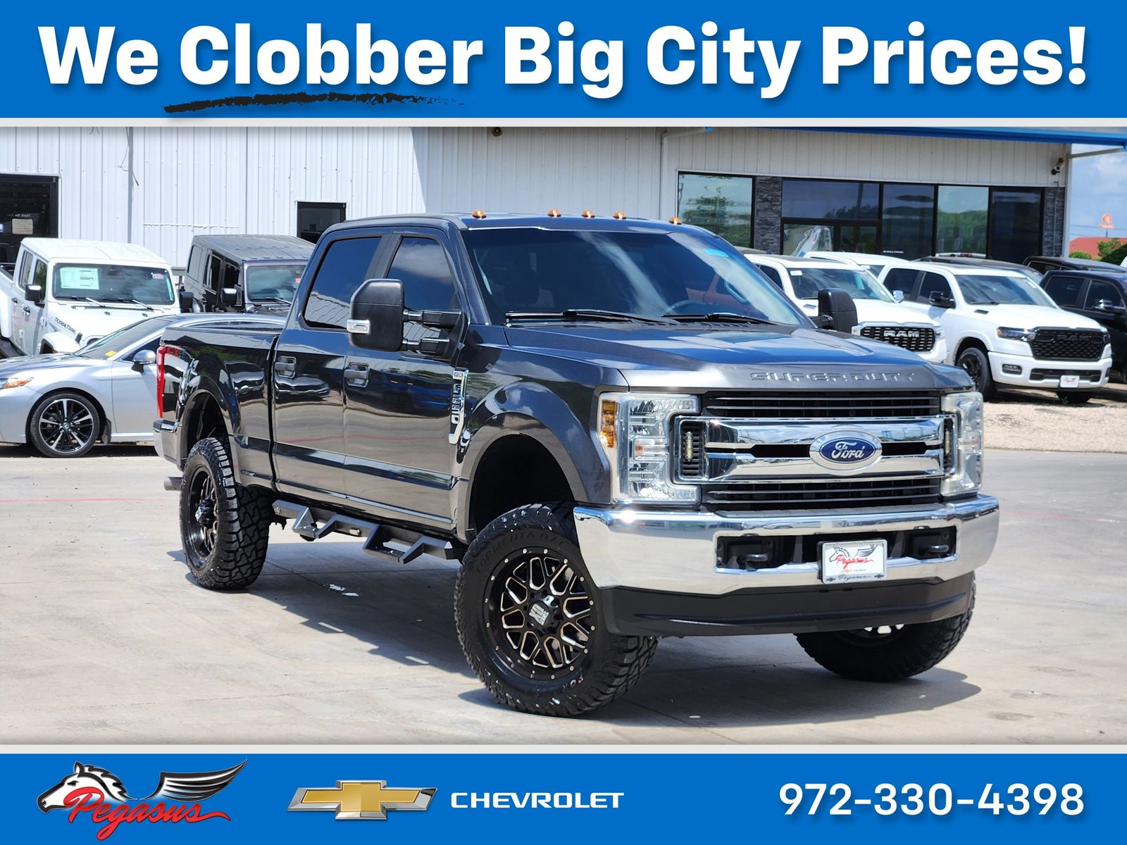 Gray (Magnetic) 2018 Ford F-250 Super Duty XL Crew Cab 4WD Pickup Truck Four-Wheel Drive 6-Speed Automatic