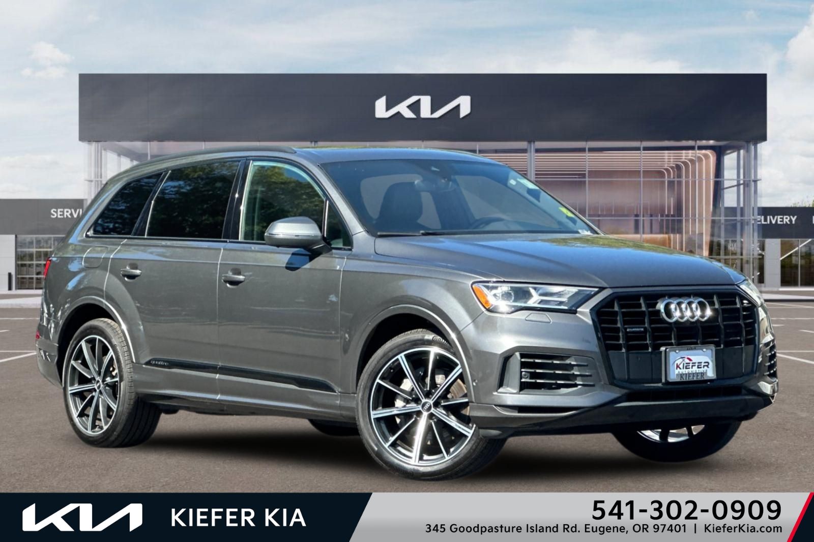 Gray Metallic 2021 Audi Q7 SUV / Crossover All-Wheel Drive 8-Speed Automatic