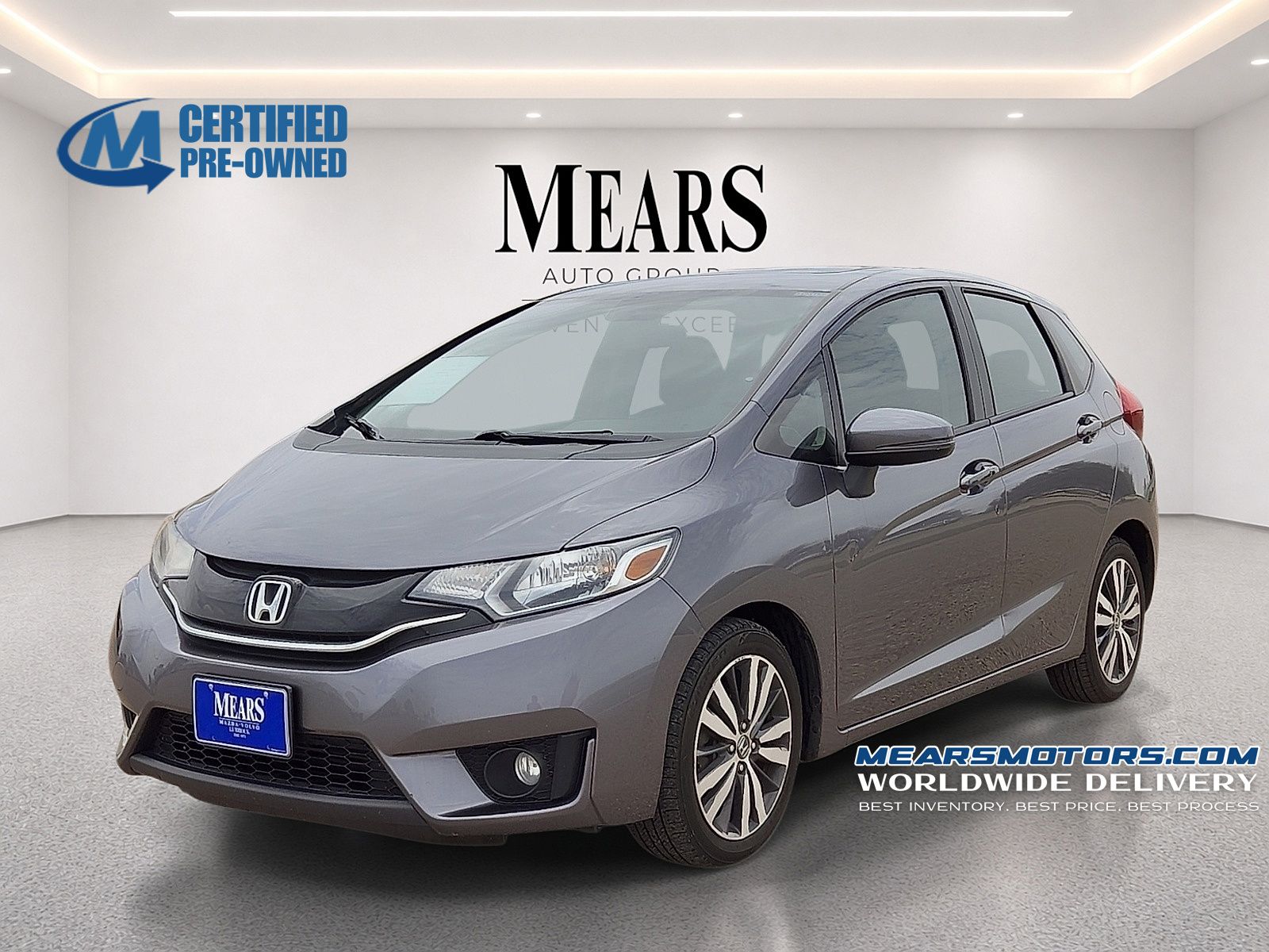 Gray 2015 Honda Fit Hatchback Front-Wheel Drive Continuously Variable Transmission