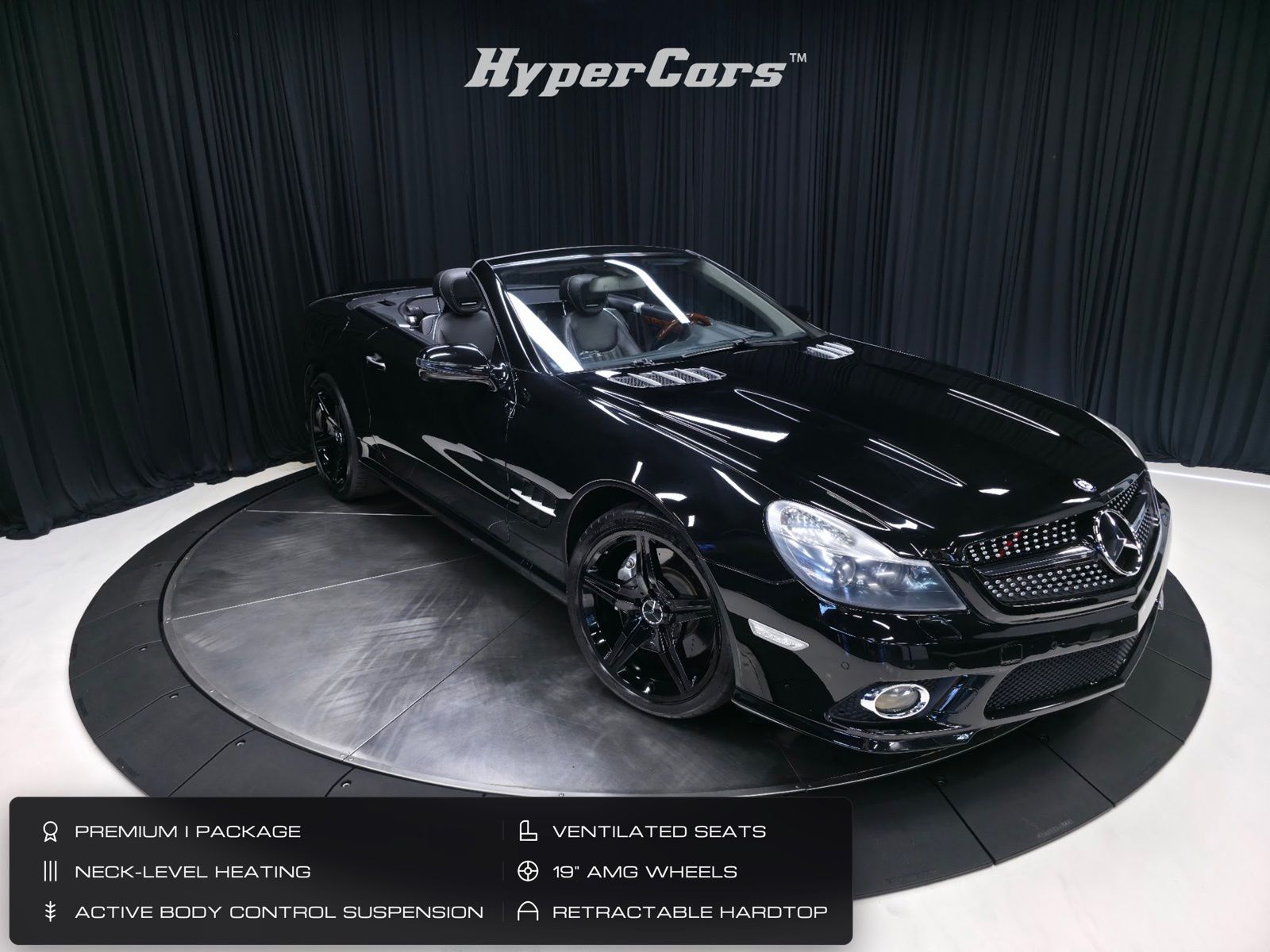 Black 2011 Mercedes-Benz SL-Class Convertible Rear-Wheel Drive 7-Speed Automatic