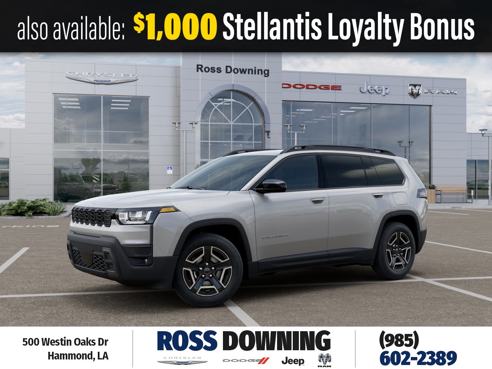 Silver Zynith Clearcoat 2026 Jeep Cherokee Laredo 4WD SUV / Crossover Four-Wheel Drive Continuously Variable Transmission