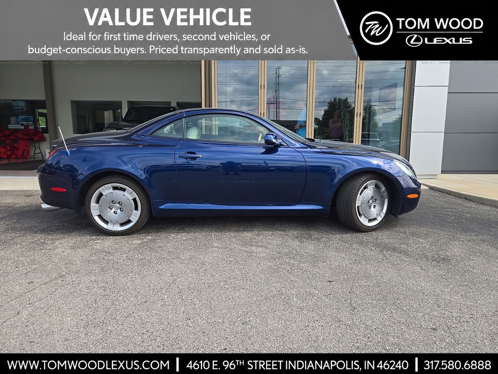 Blue (Indigo Ink Pearl) 2002 Lexus SC Convertible Rear-Wheel Drive 5-Speed Automatic Overdrive